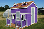 Purple playhouse with all the goodies